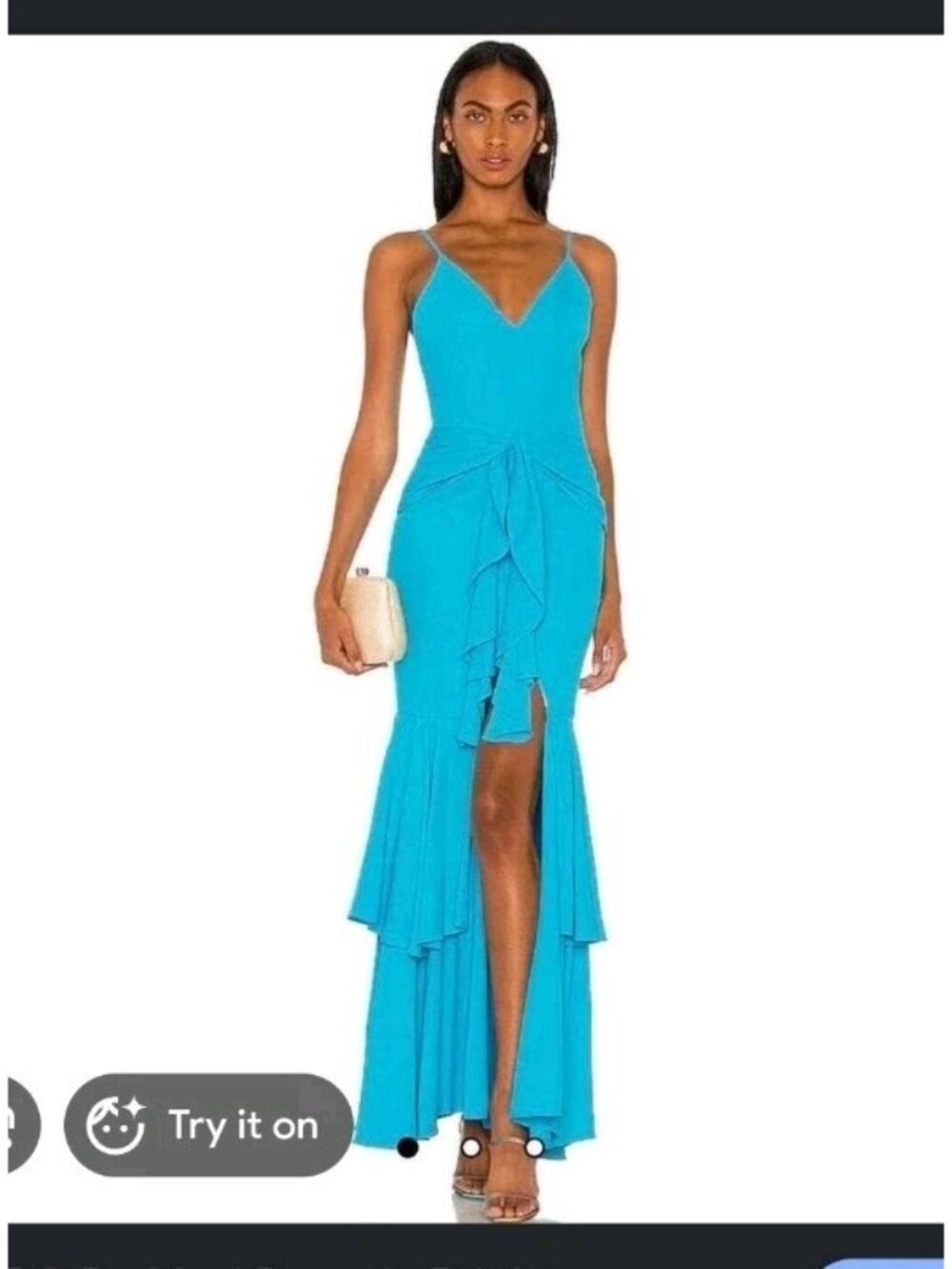 PatBO Bo Maxi Dress in Bright Turquoise Size 0